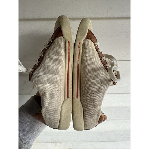 Coach Martie Q270 Rare Natural Tan Canvas And Leather Shoes Women’s 5M Preowned - Picture 11 of 13